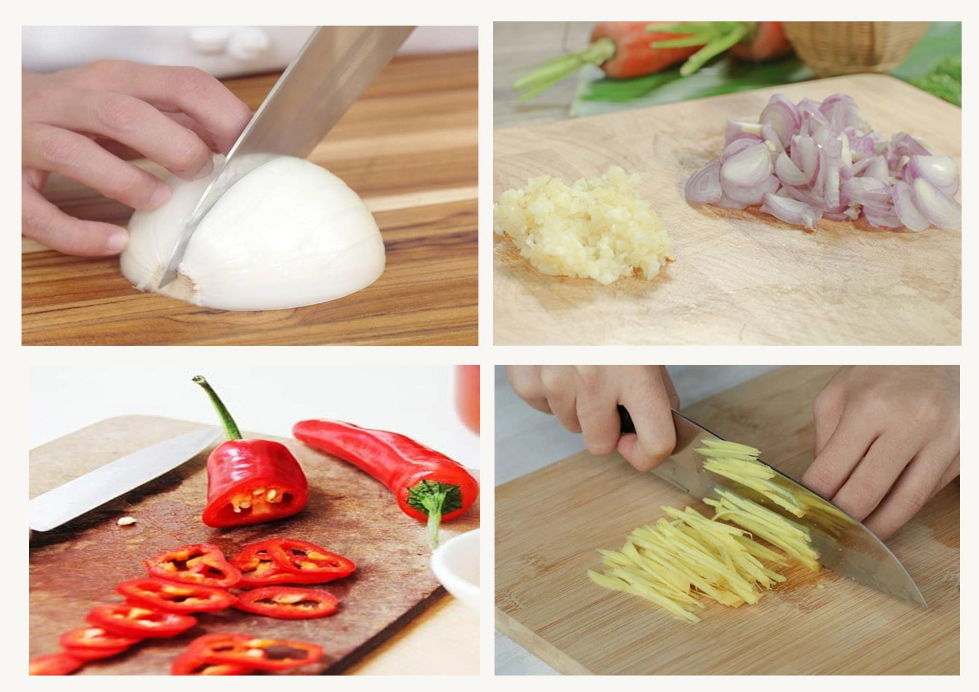 Sơ chế nguyên liệu làm mực chiên nước mắm